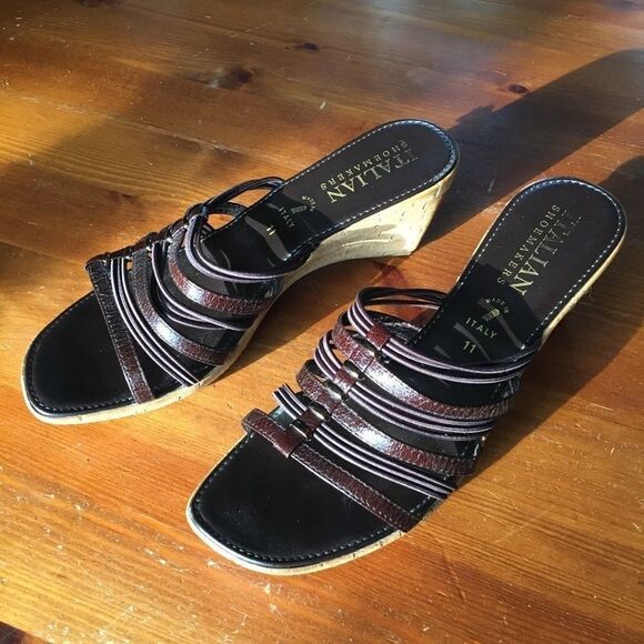 Italian Shoemaker Wedge Sandals Size 11 - Picture 1 of 12